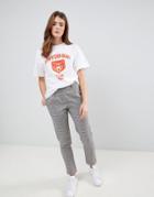 Daisy Street Cigarette Pants In Prince Of Wales Check - Gray