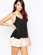 Finders Keepers Electric Lady Pleated Cami - Black
