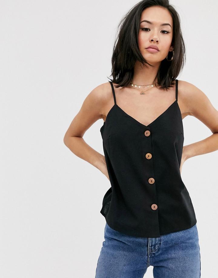 Asos Design Button Through Linen Cami