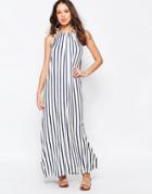 Seafolly Vertical Straipe Jersey Maxi Dress - Navy