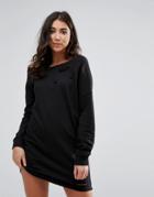 Missguided Ripped Oversized Sweater Dress - Black