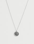Icon Brand Circle Pendant Necklace In Silver
