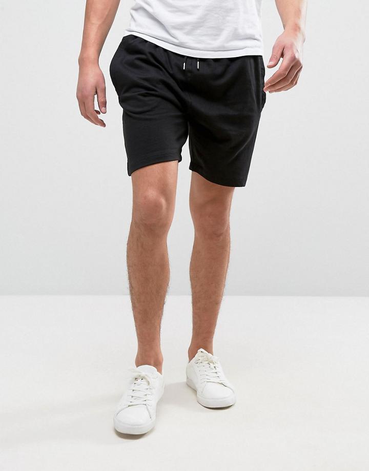 Bellfield Shorts In Black Jersey - Black