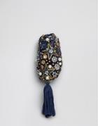 Asos Star And Pearl Embellished Tassel Pouch Bag - Multi