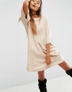 Asos Eco T-shirt Dress In Organic Cotton And Vegetable Dye - Pink