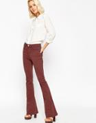Asos Bell Flare Jeans In Tobacco - Tobacco
