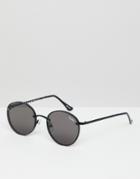 Quay Australia X Elle Ferguson Farrah Round Sunglasses In Black - Black