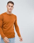 Selected Homme Knitted Sweater With Shoulder Details - Orange