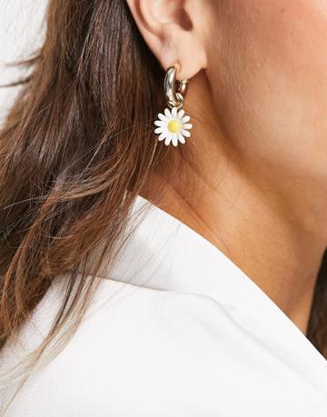 & Other Stories Daisy Hoop Earrings In Gold