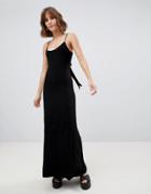 Nytt Paige Open Tie Back Maxi Dress - Black