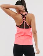 Asos 4505 Slim Fit Cami With Strap Back Detail-pink