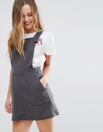 Wal G Pinafore Dress - Gray