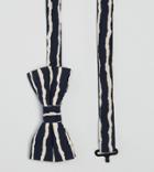 Reclaimed Vintage Inspired Stripe Bow Tie In Black - Black