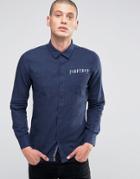 Firetrap Brushed Flannel Shirt - Navy
