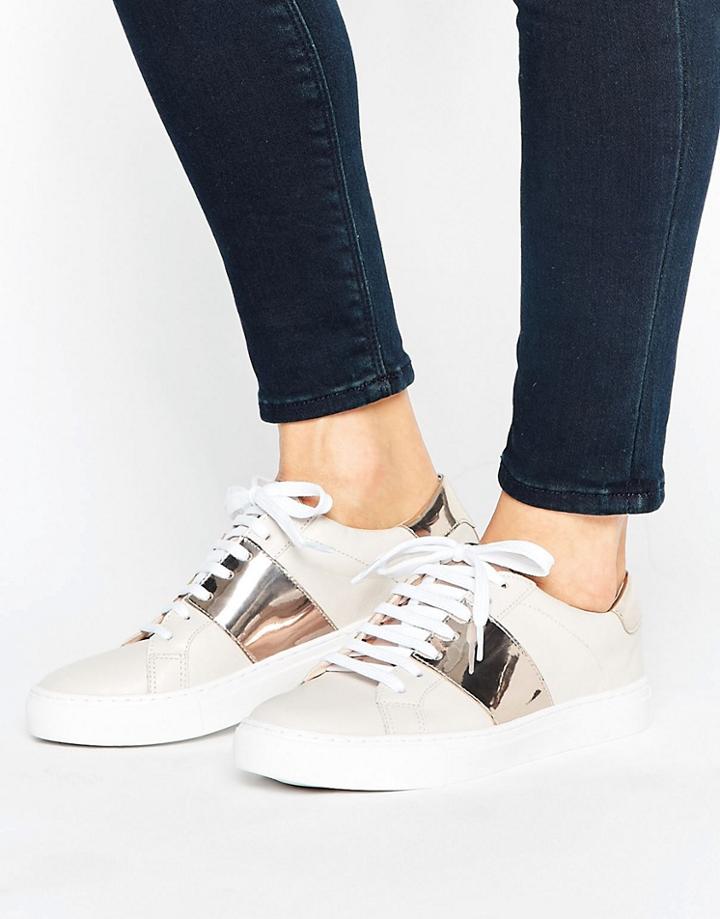 Oasis Leather Metallic Panel Sneakers - Multi
