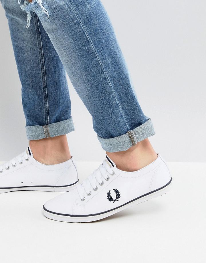 Fred Perry Kingston Twill Sneakers In White - White