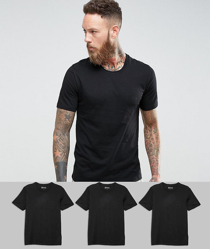 Boss Bodywear Crew Neck T-shirt 3pk - Black