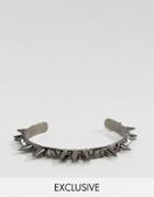 Reclaimed Vintage Inspired Bracelet With Spikes - Silver