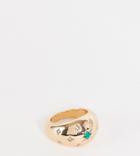 Reclaimed Vintage Inspired Bubble Ring With Crystal Stone Stars In Gold