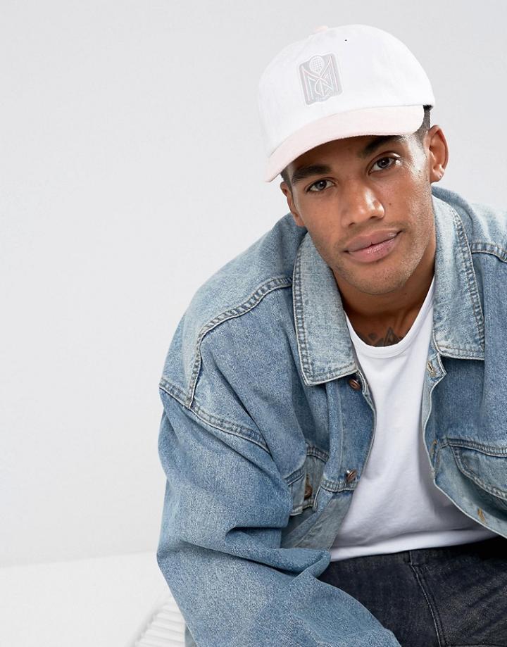 Mitchell & Ness Logo Strapback Cap - White