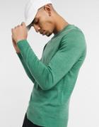 Selected Homme Merino Crewneck Sweater-green