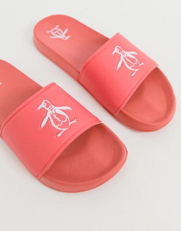 Original Penguin Logo Slides In Pink - Pink
