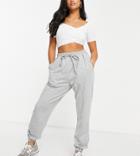 Missguided Petite Oversized 90s Sweatpants In Gray-grey