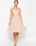 Asos Kate Lace Midi Dress - Pink