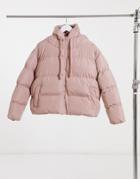 Threadbare Hooded Puffer Jacket-pink