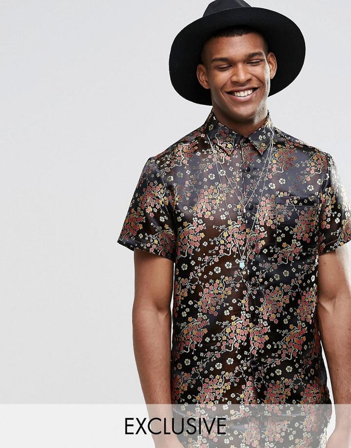 Reclaimed Vintage Blossom Shirt - Black