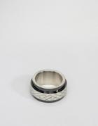 Aldo Engraved Band Ring In Silver - Silver