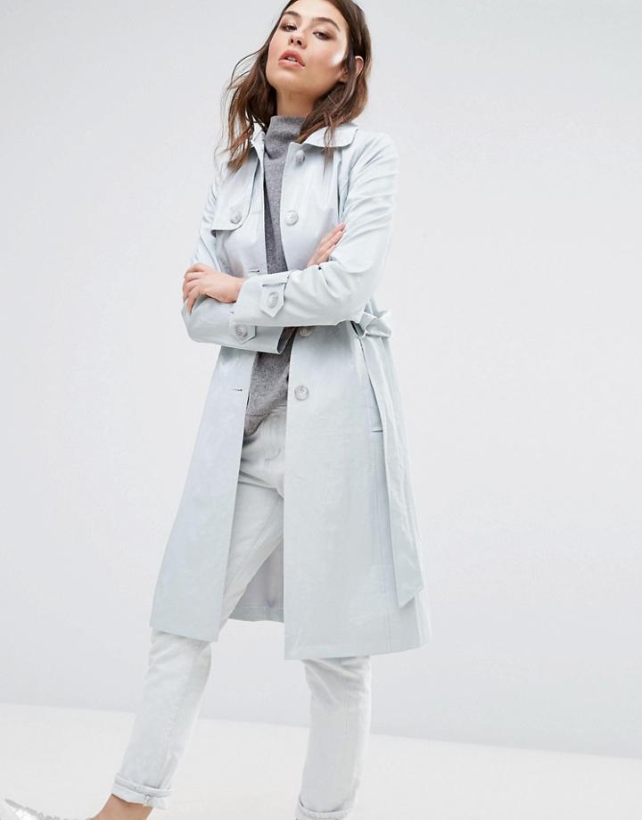 Helene Berman Trench Coat - Blue