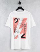 Topman Oversized Tee With Front And Back Spectrum Print In White