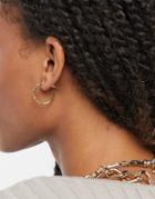 Aldo Iberallan Crystal Stud Hoop Earrings In Gold