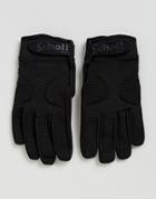 Schott Nylon Gloves Fleece Lined In Black - Black