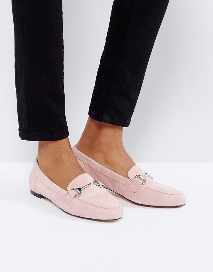 Office Blush Suede Loafers - Pink