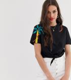 We Are Hairy People Organic Cotton Top With Hand Painted Snake - Black