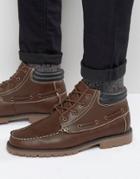 New Look Mocassin Boots In Brown - Brown
