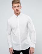 New Look Shirt With Geo Print In Off White In Regular Fit - White