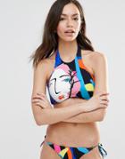 Seafolly Face It Crop Bikini Top - Black