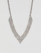Aldo Silver Embellished Occasion Necklace - Silver