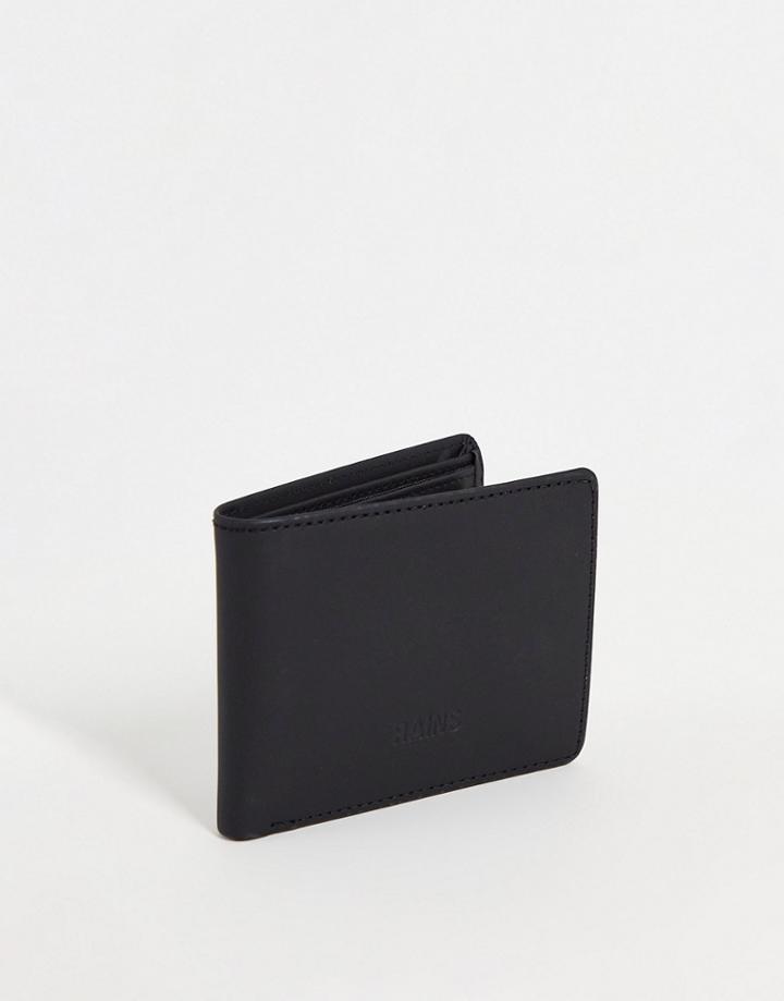 Rains Folded Wallet In Black