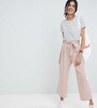 Asos Design Tall Mix & Match Culotte With Tie Waist - Pink