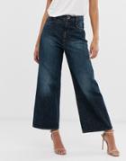 G-star Organic Cotton Cropped Wide Leg Jean-blue