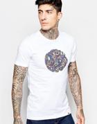 Pretty Green T-shirt With Paisley Logo Print - White