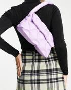 Na-kd Quilted Baguette Bag In Lilac-purple