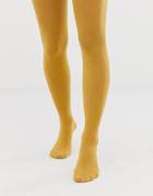 Asos Design 50 Denier Tights In Mustard - Yellow