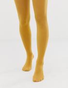 Asos Design 50 Denier Tights In Mustard - Yellow