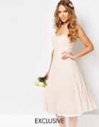 Tfnc Wedding Prom Midi Dress - Nude