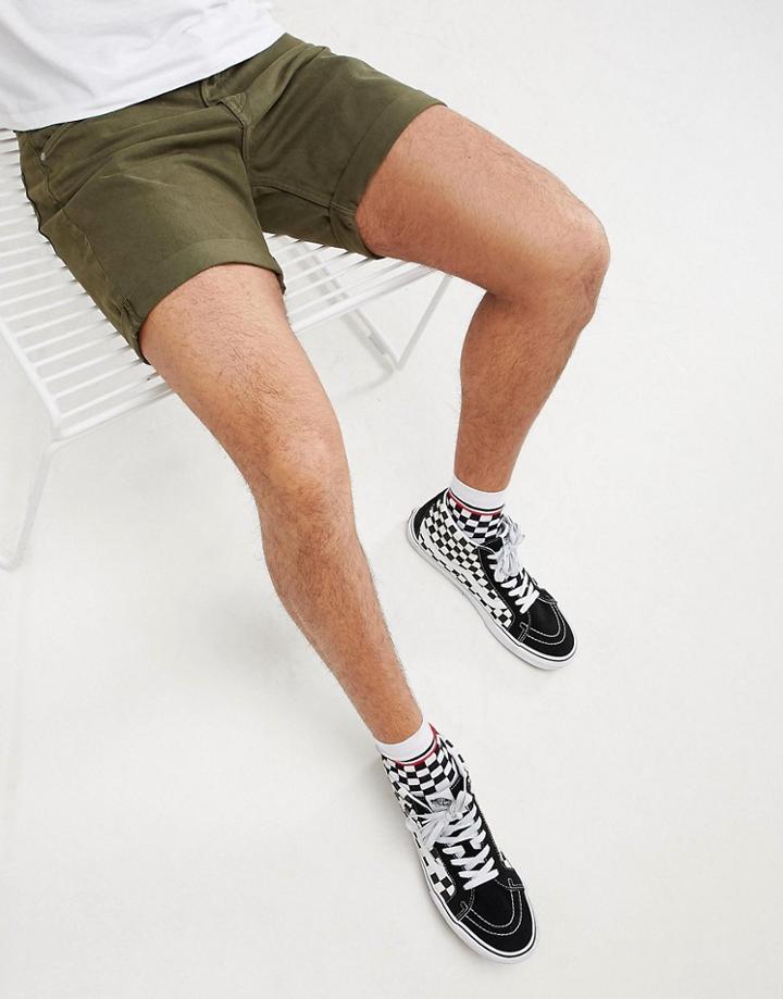 Weekday Beach Day Denim Short Verde - Green
